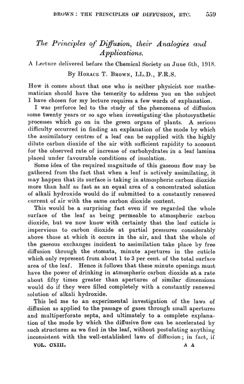 The principles of diffusion, their analogies and applications