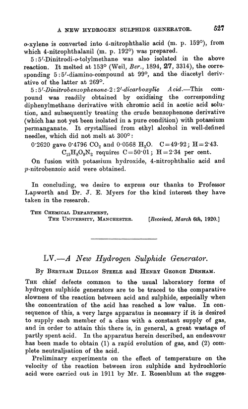 LV.—A new hydrogen sulphide generator