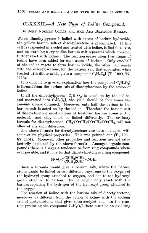 CLXXXII.—A new type of iodine compound