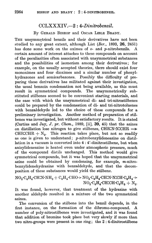 CCLXXXIV.—2 : 4-Dinitrobenzil