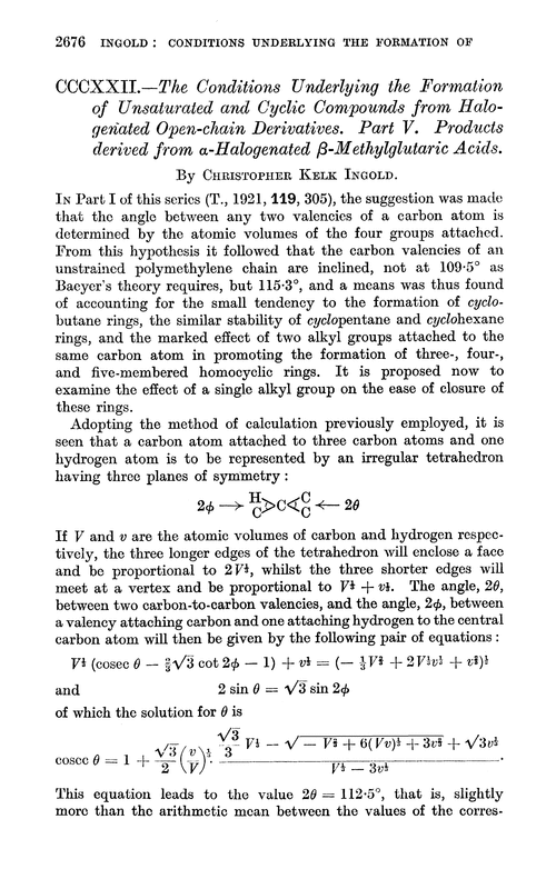 CCCXXII.—The conditions underlying the formation of unsaturated and cyclic compounds from halogenated open-chain derivatives. Part V. Products derived from α-halogenated β-methylglutaric acids