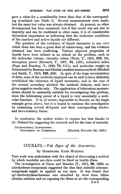 CCCXLVI.—Vat dyes of the azo-series