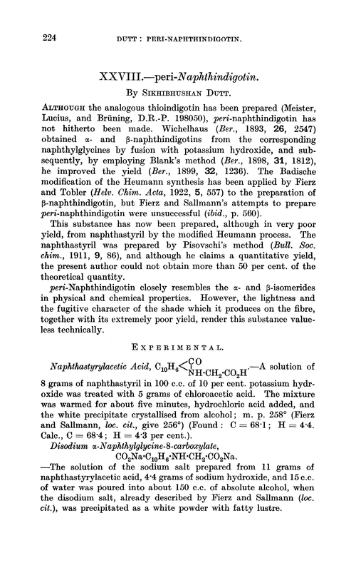 XXVIII.—peri-Naphthindigotin