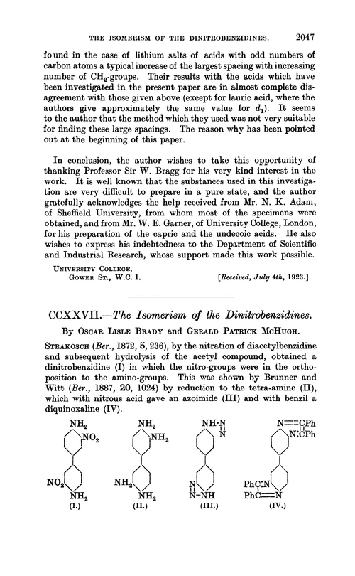 CCXXVII.—The isomerism of the dinitrobenzidines