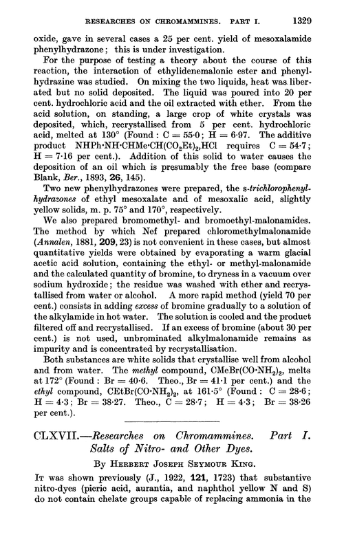 CLXVII.—Researches on chromammines. Part I. Salts of nitro- and other dyes