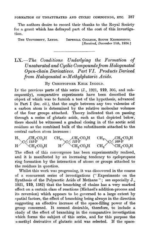 LX.—The conditions underlying the formation of unsaturated and cyclic compounds from halogenated open-chain derivatives. Part VI. Products derived from halogenated α-methylglutaric acids