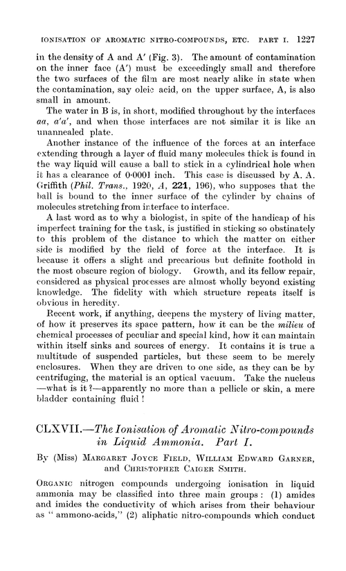 CLXVII.—The ionisation of aromatic nitro-compounds in liquid ammonia. Part I