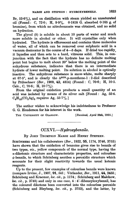 CCXVI.—Hydroxybenzils