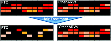 Graphical abstract: Influence of hair treatments on detection of antiretrovirals by mass spectrometry imaging