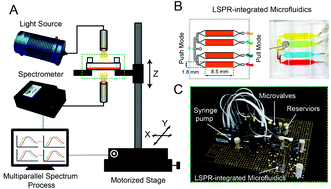 Graphical abstract: A Localized surface plasmon resonance (LSPR) sensor integrated automated microfluidic system for multiplex inflammatory biomarker detection