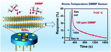 Graphical abstract: Enhanced dimethyl methylphosphonate detection based on two-dimensional WSe2 nanosheets at room temperature