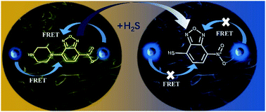 Graphical abstract: Carbon dots tailored with a fluorophore for sensitive and selective detection of hydrogen sulfide based on a ratiometric fluorescence signal