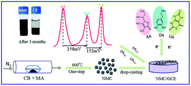 Graphical abstract: Selective and simultaneous sensing of ascorbic acid, dopamine and uric acid based on nitrogen-doped mesoporous carbon