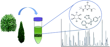 Graphical abstract: Determination of multi pesticide residues in leaf and needle samples using a modified QuEChERS approach and gas chromatography-tandem mass spectrometry