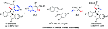 Graphical abstract: Palladium-catalysed dearomative aryl/cycloimidoylation of indoles