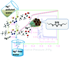 Graphical abstract: Thiadiazole containing N- and S-rich highly ordered periodic mesoporous organosilica for efficient removal of Hg(ii) from polluted water