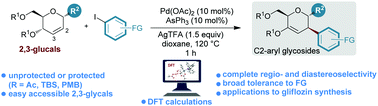 Graphical abstract: Regio- and diastereoselective Pd-catalyzed synthesis of C2-aryl glycosides