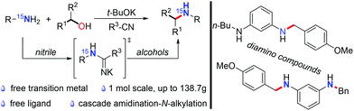 Graphical abstract: Base-mediated cascade amidination/N-alkylation of amines by alcohols