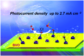 Graphical abstract: Cl− modification for effective promotion of photoelectrochemical water oxidation over BiVO4