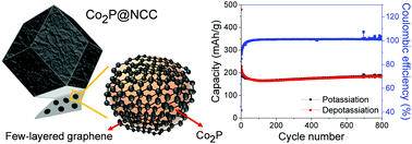 Graphical abstract: Cobalt phosphide (Co2P) encapsulated in nitrogen-rich hollow carbon nanocages with fast rate potassium ion storage