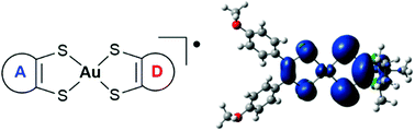Graphical abstract: A radical mixed-ligand gold bis(dithiolene) complex