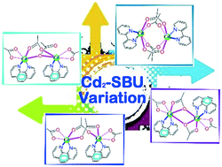 Graphical abstract: Ligands modulated the variable binuclear Cd2-SBUs and structures of four layered coordination frameworks