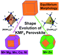 Graphical abstract: Hydrothermal growth of facet-tunable fluoride perovskite crystals KMF3 (M = Mg, Mn, Co, Ni and Zn)