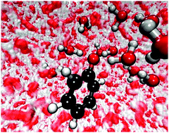 Graphical abstract: Hydration interactions beyond the first solvation shell in aqueous phenolate solution