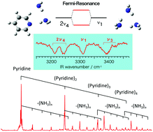 Graphical abstract: IR–VUV spectroscopy of pyridine dimers, trimers and pyridine–ammonia complexes in a supersonic jet