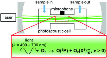 Graphical abstract: Photoacoustic studies of energy transfer from ozone photoproducts to bath gases following Chappuis band photoexcitation