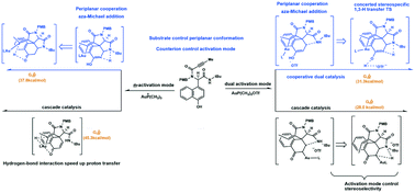 Graphical abstract: Gold-catalyzed domino cyclization enabling construction of diverse fused azaspiro tetracyclic scaffolds: a cascade catalysis mechanism due to a substrate and counterion