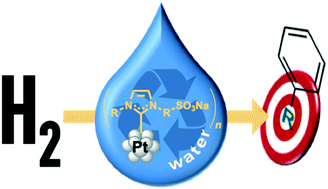 Graphical abstract: Water-soluble NHC-stabilized platinum nanoparticles as recoverable catalysts for hydrogenation in water