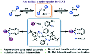 Graphical abstract: Nickel catalysed construction of benzazoles via hydrogen atom transfer reactions