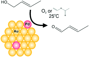 Graphical abstract: Selective oxidation of crotyl alcohol by AuxPd bimetallic pseudo-single-atom catalysts