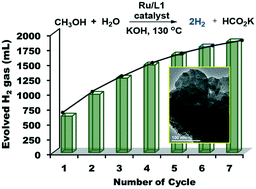 Graphical abstract: Low-temperature hydrogen production from methanol over a ruthenium catalyst in water