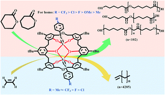 Graphical abstract: Vanadium complexes derived from oxacalix[6]arenes: structural studies and use in the ring opening homo-/co-polymerization of ε-caprolactone/δ-valerolactone and ethylene polymerization