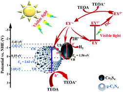Graphical abstract: Amorphous Co3S4 nanoparticle-modified tubular g-C3N4 forms step-scheme heterojunctions for photocatalytic hydrogen production