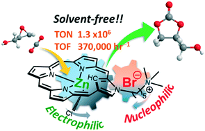 Graphical abstract: Ni and Zn N-confused porphyrin complexes as recyclable catalysts for high efficiency solvent-free CO2 fixation into cyclic carbonates