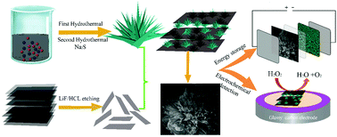 Graphical abstract: In situ growth of chrysanthemum-like NiCo2S4 on MXenes for high-performance supercapacitors and a non-enzymatic H2O2 sensor