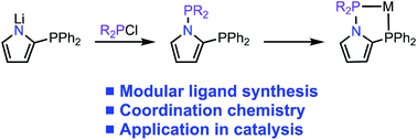 Graphical abstract: Study and modular synthesis of unsymmetrical bis(phosphino)pyrrole ligands