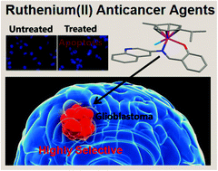 Graphical abstract: Development of novel ruthenium(ii)–arene complexes displaying potent anticancer effects in glioblastoma cells