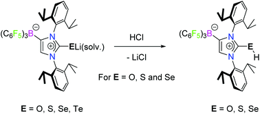 Graphical abstract: Chalcogen complexes of anionic N-heterocyclic carbenes