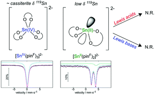 Graphical abstract: Formation of monomeric Sn(ii) and Sn(iv) perfluoropinacolate complexes and their characterization by 119Sn Mössbauer and 119Sn NMR spectroscopies