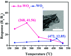 Graphical abstract: Mesoporous WO3 modified by Au nanoparticles for enhanced trimethylamine gas sensing properties