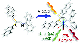 Graphical abstract: 2-Azabutadiene complexes of rhenium(i): S,N-chelated species with photophysical properties heavily governed by the ligand hidden traits