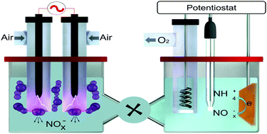 Graphical abstract: A hybrid plasma electrocatalytic process for sustainable ammonia production