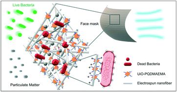 Graphical abstract: Self-decontaminating nanofibrous filters for efficient particulate matter removal and airborne bacteria inactivation