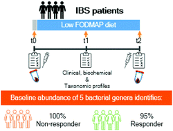 Graphical abstract: Intestinal microbiota fingerprint in subjects with irritable bowel syndrome responders to a low FODMAP diet