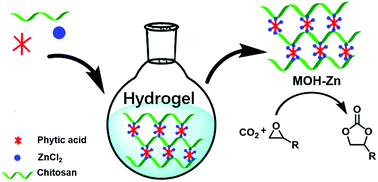 Graphical abstract: Biomass-derived metal–organic hybrids for CO2 transformation under ambient conditions