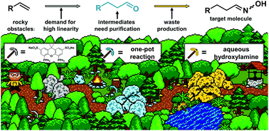 Graphical abstract: One-pot synthesis of aldoximes from alkenes via Rh-catalysed hydroformylation in an aqueous solvent system